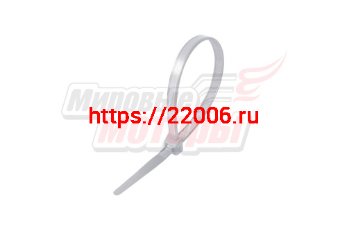 Хомут нейлоновый 7,6*350 мм белый (уп=100 шт.) Хомут нейлоновый 7,6*350 мм белый (уп=100 шт.)