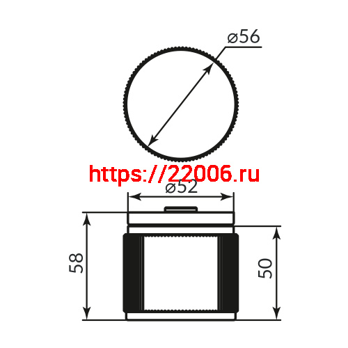 Ручка Punto (Пунто) раздельная R.ARC.R52.MOTIV BL-24 черный фото 2