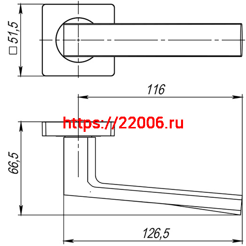 Ручка Ajax (Аякс) раздельная K.JK51.ERGO (ERGO JK) BL-24 черный фото 2