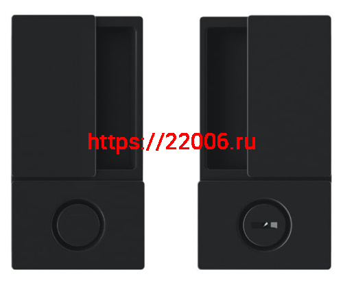 B30002.00.93 AGB (АГБ) Ручка WAVE под WC (черный), для распашных дверей