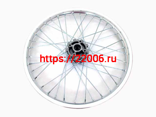 Диск колеса передний алюминиевый на спицах 1.60 - 21", дисковый тормоз ось 15 KAYO K1