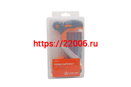 Набор для ремонта бескамерных шин (шило,резинки) AIRLINE в прозрачном кейсе ATRK-8 фото 2