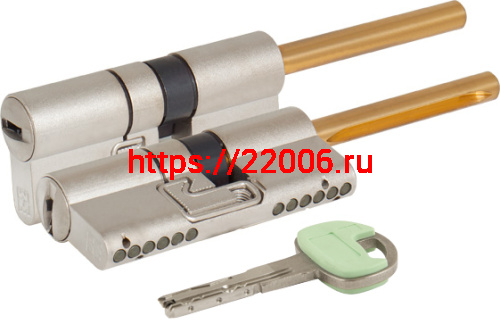 Цилиндровый механизм Mottura (Моттура) под вертушку (дл. шток) C48P513101C5 (82 мм/46+10+26), МАТ.НИКЕЛЬ