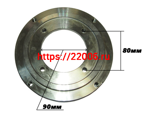 Переходник для установки на Агрос дв. LIFAN 8-9 л.с., посадка (4 отв. х 80 мм, цент. отв. 90 мм.) фото 3