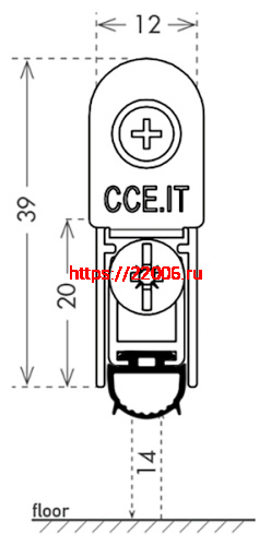 Автоматический Armadillo (Армадилло) порог EASY TREND SQ cod. ASTDSQ, B4/430 фото 2