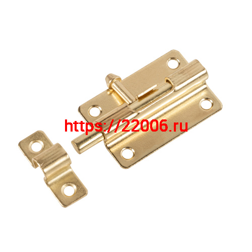 Шпингалет Ajax (Аякс) мебельный металлический SPD60х30 GP золото фото 4