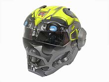 Мотошлем закрытый MASEI 610 Bumblebee желтый (M)