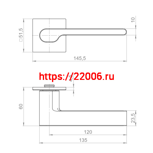 Ручка Armadillo (Армадилло) раздельная K.YM.COTTA MWSC-33 итальянский тисненый фото 3