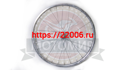 Обод Вело 18" передний (1 стеночный) хром, втулка сталь, гайки