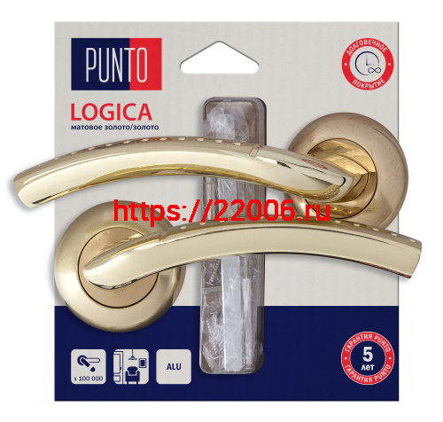 Ручка Punto (Пунто) раздельная LM/A R.TL54.LOGICA/HD SG/GP-4 матовое золото/золото