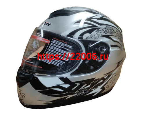 Шлем интеграл KIRIN K-22, черный, черн-крас матовый, черн-крас, размер S фото 2