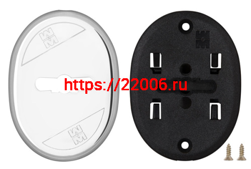 Накладка Mottura (Моттура) на сувальдный замок овальная со шторкой 95.324 (ХРОМ), 1 шт