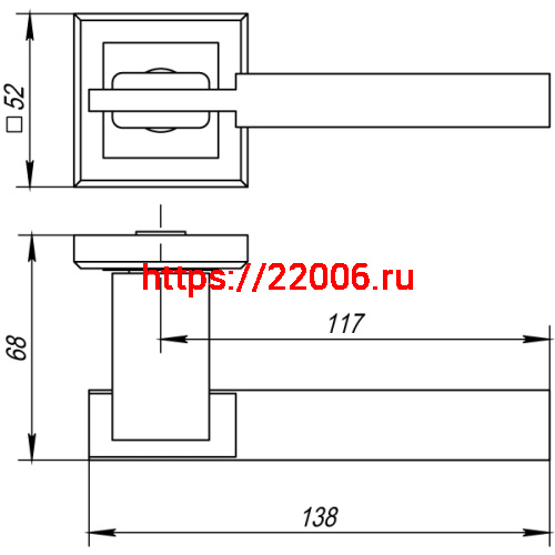 Ручка Punto (Пунто) раздельная K.QL52.CITY (CITY QL) ABG-6 зеленая бронза фото 2