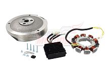 Комплект электрооб. 182F,188F,190F 11A 132 Вт (для РУЧ.стартера, без венца).(ОРИГИНАЛ, "LIFAN")