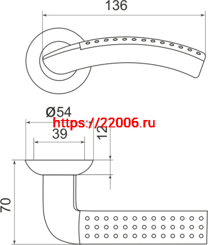 Ручка Armadillo (Армадилло) раздельная R.LD54.Libra26 (Libra LD26) AB/GP-7 бронза/золото фото 3