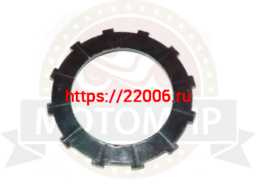Диск сцепления Мопед "П" лепесток ферридо (КАРПАТЫ) ТЕКСТАЛИТОВЫЙ (Россия) ЗАВОД