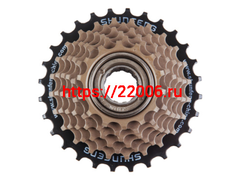 Трещотка 7 ск.14-16-18-20-22-24-28T недискретная коричневая SHUNFENG