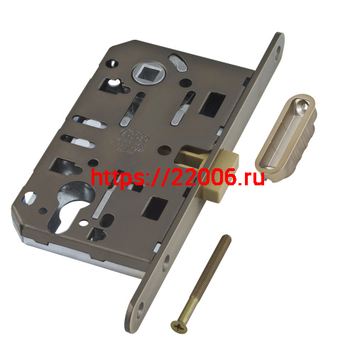 B06103.50.12.640 AGB (АГБ) Корпус врезного замка магнитный под цил. (ант.бр) MEDIANA POLARIS с отв. пл. (скин)