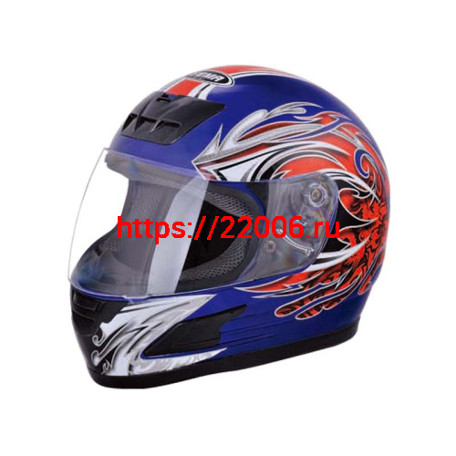 Мотошлем YM-616 черный матовый  (XL)