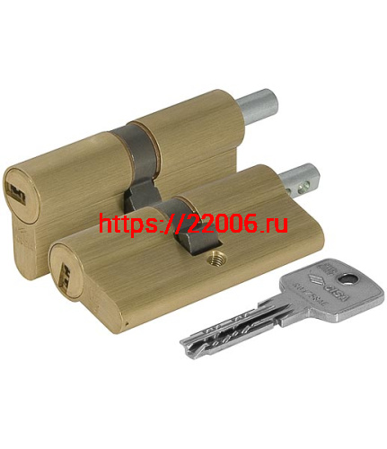 Цилиндровый механизм Cisa (Чиза) под вертушку ASTRAL ОА312-18.00 (80 мм/35+10+35), ЛАТУНЬ