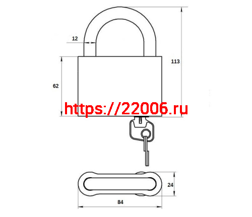 Замок Zenit (Зенит) навесной ВС1.03 фото 2