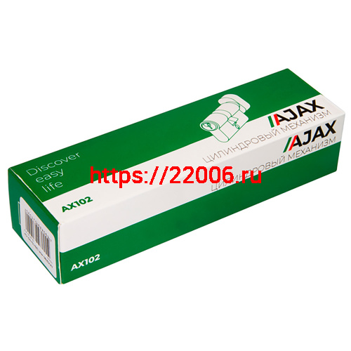 Цилиндровый Ajax (Аякс) механизм (AX102/80) AX1002Knob80 (35+10+35) CP хром с вертушкой фото 2
