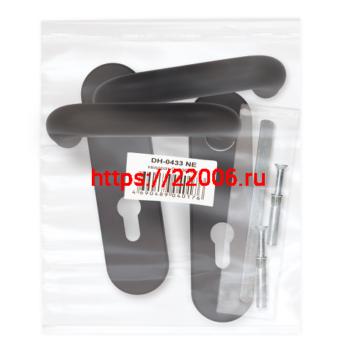 Ручка Fuaro (Фуаро) дверная FP.DH172.0433 NE (DH-0433 NE) (9x130) с пружиной BL-24 черный фото 2