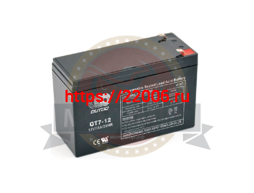 Аккумулятор 6В 7 А/ч, кислотный AGM OТ7-6, OUTDO (151х35х94х100по_клеммам) прямая пол. Аккумулятор 6В 7 А/ч, кислотный AGM OТ7-6, OUTDO (151х35х94х100по_клеммам) прямая пол.