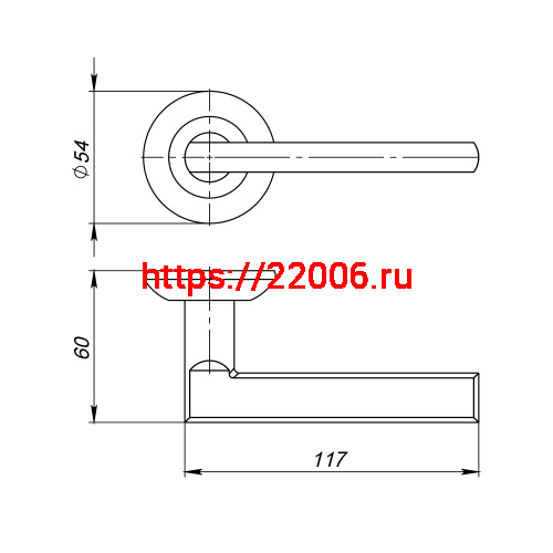Ручка Ajax (Аякс) раздельная R.JR54.POLO TECH SN/CP-3 мат.никель/хром (белая коробка) фото 2
