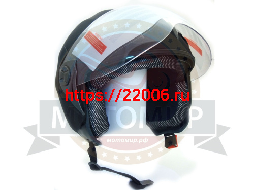 Шлем открытый "Safelead" HF-221 "колобки с доп. стеклом" мат. черный размер M фото 2 Шлем открытый "Safelead" HF-221 "колобки с доп. стеклом" мат. черный размер M фото 2