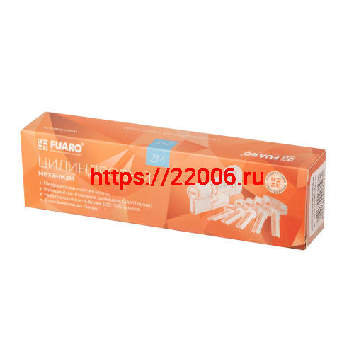 Цилиндровый Fuaro (Фуаро) механизм (200 ZM/110) 2000ZM Knob 110(55+10+45) BL-24 черный 5Key с вертушкой фото 2
