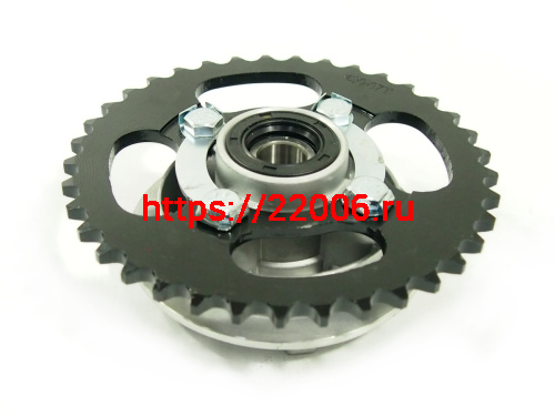 Звезда 37 зуб. (420) цепи, задняя  Альфа, Дельта, Zodiak в сборе с основанием фото 2