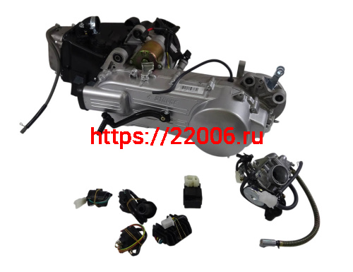 Двигатель скутер 4х такт. GY6-150 157QMJ 150 см3 19 шл.