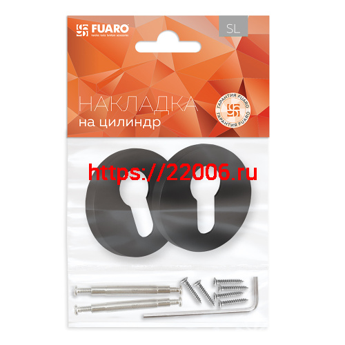 Накладка Fuaro (Фуаро) на цилиндр ET.R.SLR52 BL-24 черный фото 2