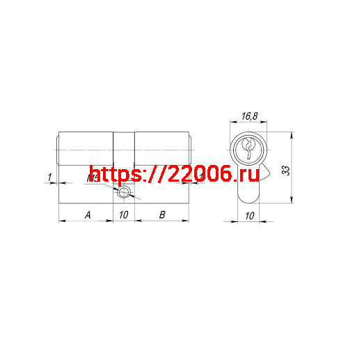 Цилиндровый Ajax (Аякс) механизм (AX100/60) AX1000Key60 (25+10+25)/HD AB бронза 4Key фото 3
