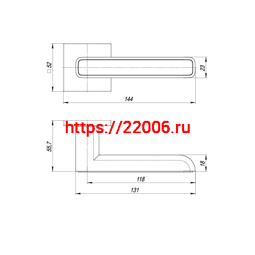 Ручка Punto (Пунто) раздельная K.ARC.Q52.MARS SN/WH-19 матовый никель/белый фото 2