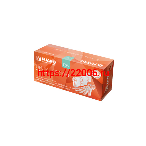 Цилиндровый Fuaro (Фуаро) механизм (R602/90) R6002Knob90(40+10+40) CP хром 5Key с вертушкой фото 2