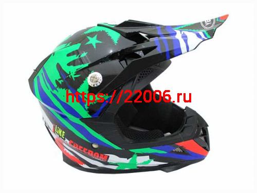 Мотошлем YM-211 KIDS Cross черный/freedom (S)