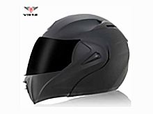 Мотошлем VIRTUE MD-808 трансформер с визором черный матовый с темным стеклом (S)