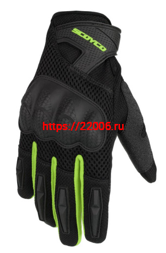 Перчатки SCOYCO (оригинал) МС-58-2 зеленые, р-р XL