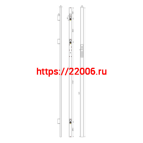 Электронный замок Sanyo D700 Usmart Go DM70 с WiFi, ручка скоба 1800 мм, черный фото 4