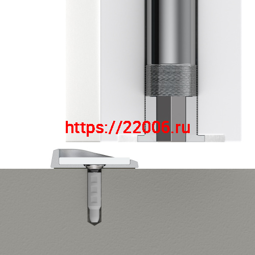 Упор Armadillo (Армадилло) дверной скрытый MAX INOX/2 фото 5