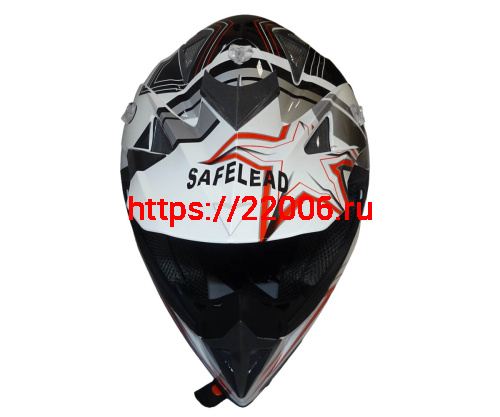 Шлем кроссовый "Safelead" HF-116 MATT BLACK белый Q158R размер S NEW фото 3 Шлем кроссовый "Safelead" HF-116 MATT BLACK белый Q158R размер S NEW фото 3