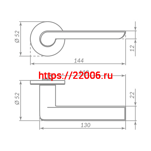 Ручка Punto (Пунто) раздельная R.ARC.R52.STEP CP-8 хром фото 2