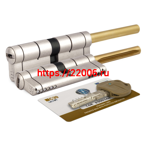 Цилиндровый механизм Mottura (Моттура) под вертушку (дл. шток) C39P413101C5 (72 мм/36+10+26), МАТ.НИКЕЛЬ