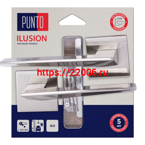Ручка Punto (Пунто) раздельная LM/A K.QS52.ILUSION/HD SN-3 матовый никель
