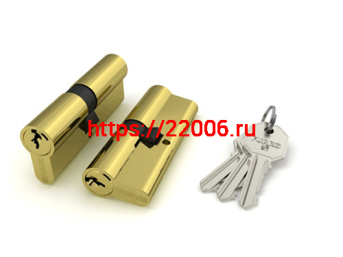 Цилиндровый Fuaro (Фуаро) механизм 100 CA 75 mm (30+10+35) PB латунь 3 кл.