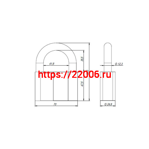 Замок Ajax (Аякс) навесной PD-4080 (PD-40-80) 3 fin key фото 3
