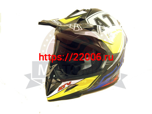 Шлем кроссовый YM-915 "YAMAPA", бело-синий, бело-красный, черно-желтый, размер L Шлем кроссовый YM-915 "YAMAPA", бело-синий, бело-красный, черно-желтый, размер L