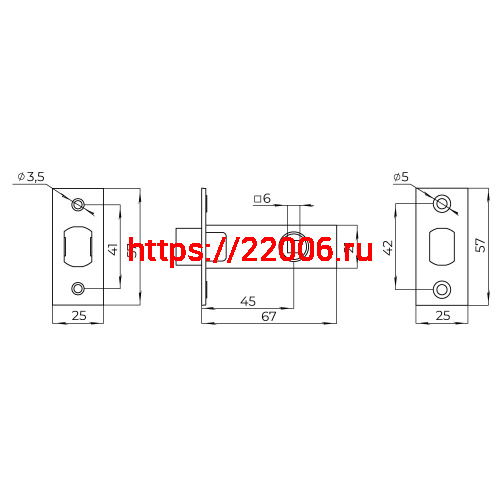 Задвижка Ajax (Аякс) врезная METDF-45 (DF-45) GR графит фото 3